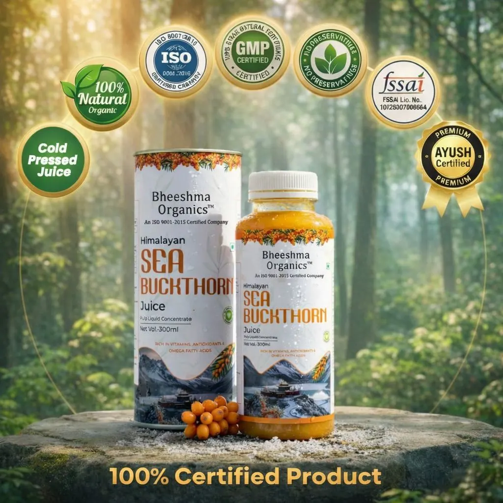Bheeshma Organics Himalayan Sea Buckthorn Pulp Concentrate 300ml
