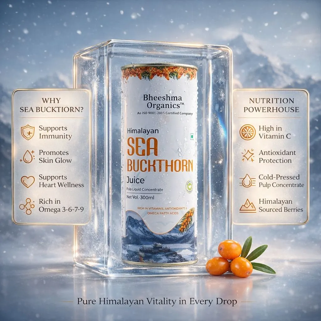 Bheeshma Organics Himalayan Sea Buckthorn Pulp Concentrate 300ml