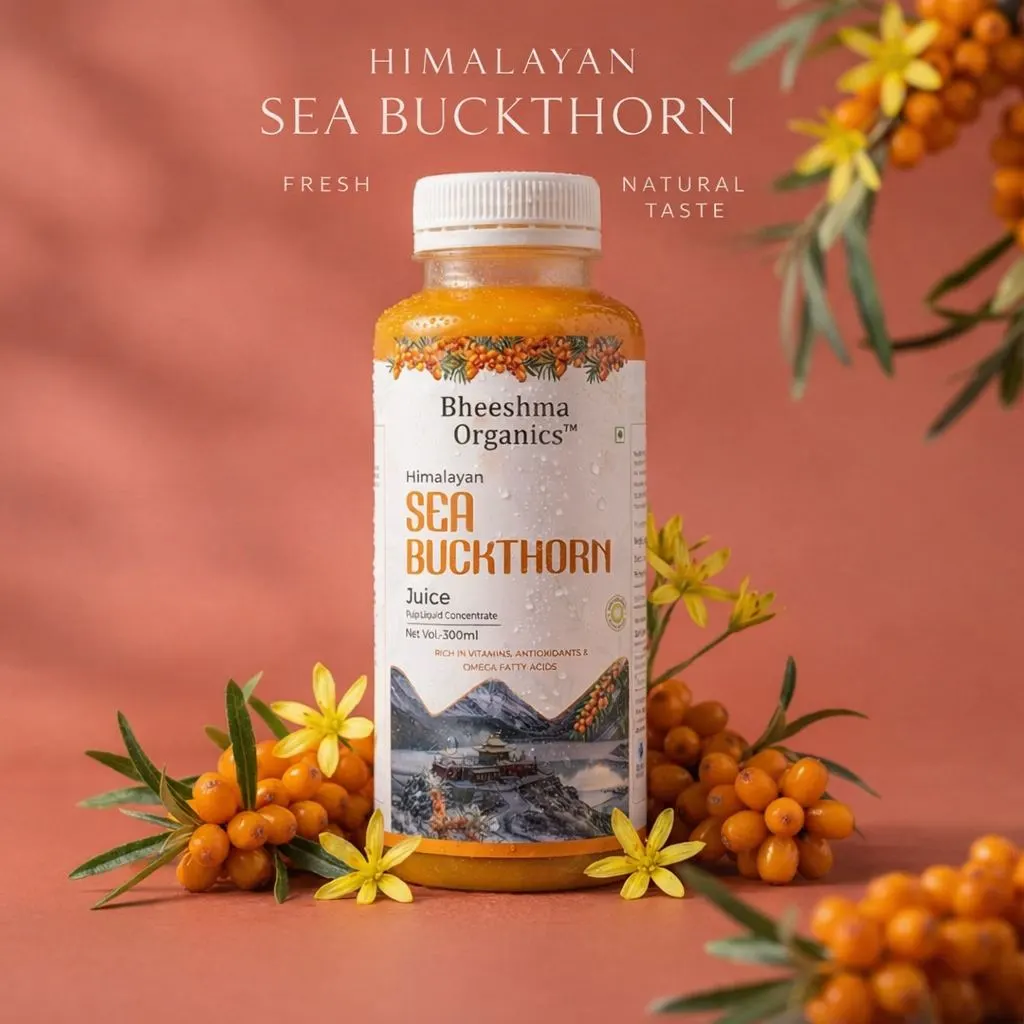 Bheeshma Organics Himalayan Sea Buckthorn Pulp Concentrate 300ml